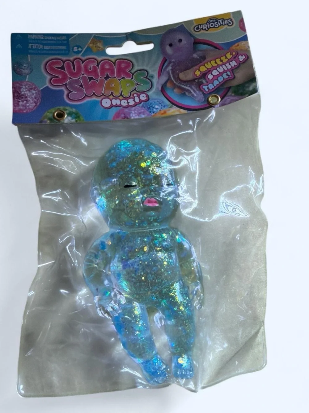 Sugar Swaps Onesie Glitter Baby Squishy - Blue/Gold